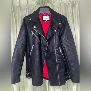 Bcbg biker leather jacket